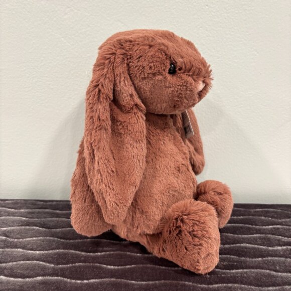 RARE Jellycat Medium Bashful Fudge Bunny BNWT - Picture 3 of 6
